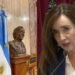 Víctoria Villarruel retiró un busto de Néstor Kirchner del Congreso
