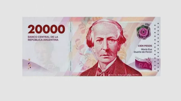Con la cara de Alberdi, ya circula el nuevo billete de $20 mil