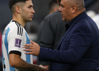 La desavenencia de Gonzalo Montiel: ¿omitió saludar al presidente de la AFA, Claudio Tapia, tras la polémica final perdedora?