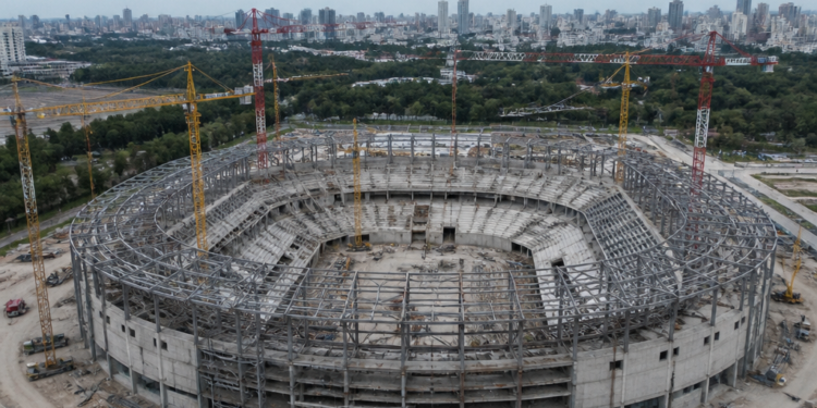 Progreso del nuevo estadio Arena en Argentina: impulsado por la productora de destacados artistas